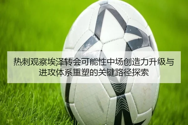 热刺观察埃泽转会可能性中场创造力升级与进攻体系重塑的关键路径探索（kaiyun）